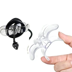 Multifunctional Self-Adhesive Silicone Cable Organizer Home Electrical Kitchen Winding Plug Hub Punch-Free Storage Box Power Bag