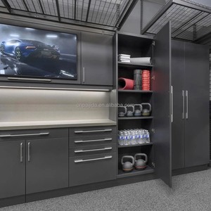Combined Tool Cabinets Heavy Duty Garage Workstation with Pegboard Storage and Lockable Drawers Modern Workshop Cabinet
