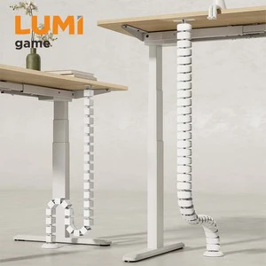 CC10-15 Hot Selling Under Desk Snake Cable Spine Holder Wire Organizer Adjustable Vertical Cable Management For Workstation Desk