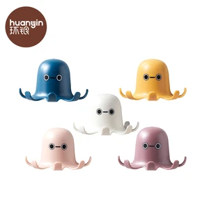 Colourful Cartoon Octopus Plastic Kids Coat Accessory Hooks Decorative