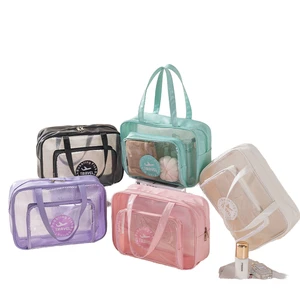 Large Capacity Travel Cosmetic Bag Dry and Wet Separation Washing Bag, Portable Makeup Swimming Bath Bag