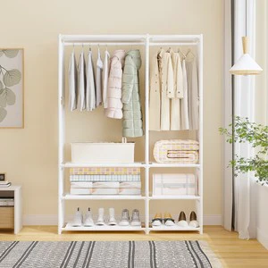 New Floor-standing Multi-functional Coat and Hat Storage Rack, Metal Household Bedroom Storage Rack