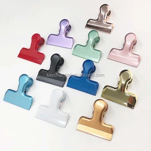 Best Quality Colorful Kitchen Stainless Steel Refrigerator Freezer Clip Coffee Bean Bag Clip Small 40mm Metal Food Packing Clips
