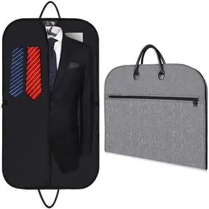 Wholesale Custom Garment Suit Dust Bags with Logo Foldable Non Woven Suit Cover Garment Bag with Zip