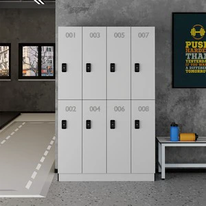Innovative Design Large Capacity 4 Door Steel Locker Cabinet Customized Size Public Z Shape Clothes Locker for Storage