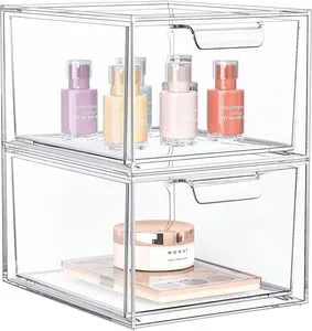 Large Capacity Adjustable Multi-Function Cosmetic Storage Box the Perfect Makeup Organizer on the Dresser