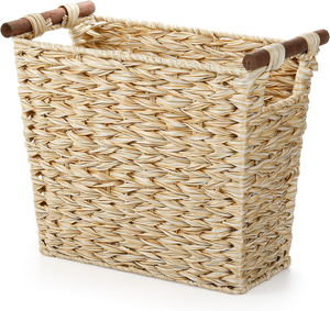Decorative storage basket with laundry, storage cabinets and baskets made from natural, creating a warm and safe space.