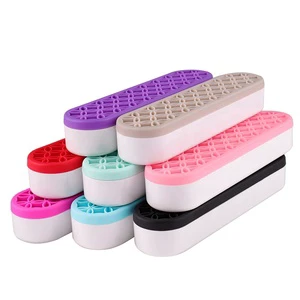 Factory Direct Sale Portable Cosmetic Storage Box Silicone Makeup Brush Organizer Holder