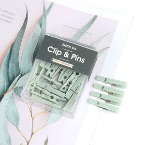 Wholesale Boxed Plastic Clothespins (Clamp) Customizable Color 20 Pieces Multifunctional for Office School Home Use