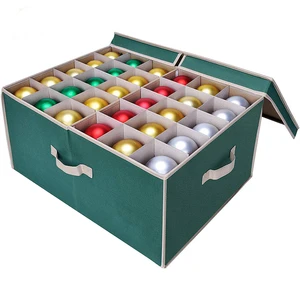 Holiday Ceramic Christmas Decoration Supplies Ornament Accessories Balls Plastic Christmas Organizer Storage Box