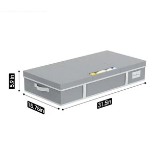 Under Bed Storage Containers Large Underbed Storage Drawers Foldable Low Profile Stackable Bins with Clear Window Blanket Shoes