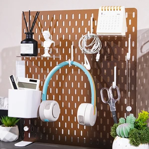 Hole-Free Acrylic Pegboard Storage Rack Accessories Kitchen Entryway Wall Storage Wall-Mounted Perforated Panel