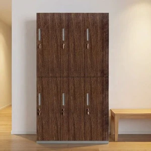 Wholesale Custom Factory Heavy Duty 6 Door Steel Wardrobe Locker Waterproof Metal Cloth Cupboard File Cabinet For Changing Room