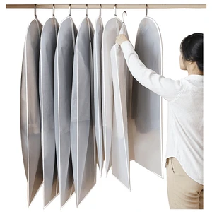 Transparent Hanging Suit Dust Bag for Clothes Storage Waterproof Moisture-Proof Coat Cover Visible Washable Garment Bags