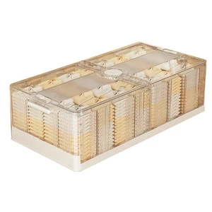 Royaumann Premium Plastic Under Bed Storage Boxes & Bins Cabinet with Universal Wheels for Household Storage