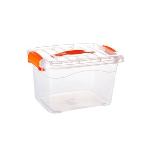 Wholesale PP Plastic Storage Bins Lid Modern Design Stackable Desktop Storage Boxes Rectangular Cubby with Handle