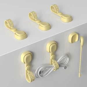 Silicone Magnetic Cable Ties, Reusable Cable Organizer Straps for Desktop Computer Wire Management, Cable Holder Clips