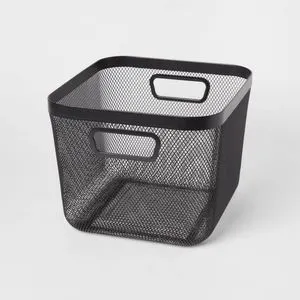 Black Metal Mesh Bin Practical Metal Baskets