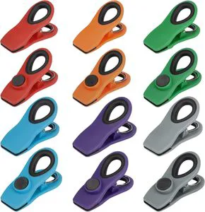 4 PCS Eco-Friendly Plastic Home and Office Food Bag Magnetic Clips for Food Storage (Food Grade)
