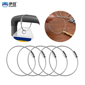 Multifunctional Bag Accessory Stainless Steel Wire Keychain For Handbag Backpack
