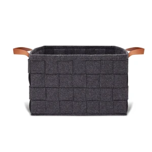 Wholesale Customization Handmade Woven Eco-Friendly Felt Storage Baskets Rectangle Storage Bins for Clothing