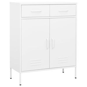 White Steel Storage Cabinet 31.5