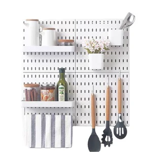DIY Nordic Wall Pegboard With Hook Hanging Peg Board Racks Display Plastic for Organization Kits Peg Board