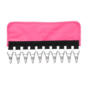Dansky Eco-Friendly Foldable Hat Towel Hanger Hanging Rack Hook Loop Cap Hangers Polyester/Nylon Clips Wardrobe Clothing