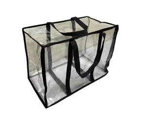 Large Capacity Clear PVC Zippered Clothes Quilt Storage Bag for Moving and Packing
