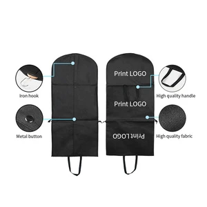 Wholesale ODM in Stock Large Non-Woven Three Fold Waterproof Dustproof Dampproof Suit Garment Organizer Bag Cover with Zipper