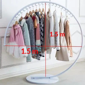 Wrought Iron Floor-Standing Coat Rack-Creative Fashionable Bedroom/Clothing Store Display Rack with Storage