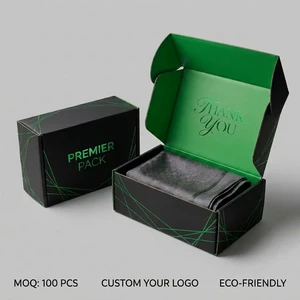 Small Custom Printing Black Corrugated Recyclable Shoes Clothes Mailing Paper Cardboard Packaging Custom Mailer Boxes
