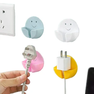 Creative Power Plug Self Sticky Hook Multifunctional Storage Retainer Plug Holder Novelty Hooks Kitchen Bathroom Cleaning Single