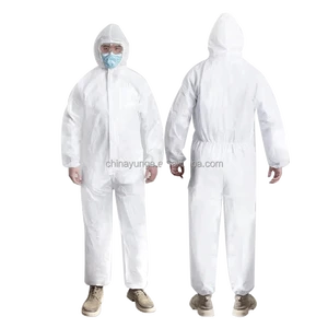 40g Work Wear Disposable Suit Personal Protective Equipment Dustproof PP Non Woven Disposable Coverall