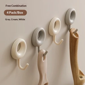 Fashion Robust Novelty ABS Plastic Self-Adhesive Wall Mount Storage Sticker Hooks for Hanging