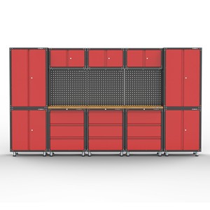Kinbox Home 14 Piece Garage Storage System Garage Tool Cabinet Supports Customized DIY