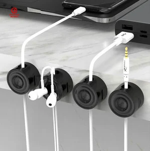 Magnetic Cable Organizer Holder with Wire Clamp Silicone Magnetic Cable Management Clips Plastic Data Cable Easy Organization