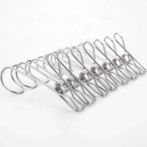 Hot Selling Large Stainless Steel 201 Wire Cloth Hook Pegs and Spring Hook Cloth Pegs and Clothespins for Socks