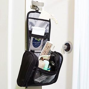 Free Sample Simple Black Portable Travel Storage Bag Men's Portable Toiletry Bag Oxford Fabric Waterproof Toilet Bags