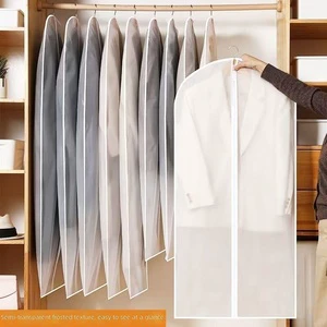 Garment Bag Clothing PEVA Dust Cover Peva Garment Covers for Closet Clothes Storage Dustproof Suit Bag