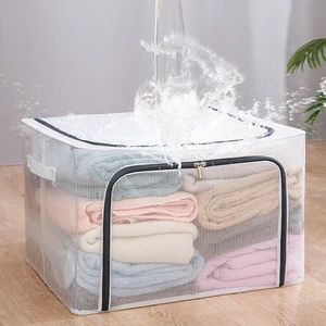 Waterproof Storage Box, Thick Transparent Fabric, Foldable Storage Box, Clothing Storage Bag