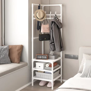 Corner Coat Rack Multi-layer Assembly Hangers Bedroom Corner Hanging Clothes Floor Storage Rack