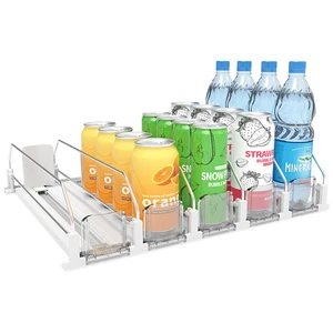 Adjustable Automatic Beverage Pushing Display Dispenser Soda Can Organizer Drink Pusher Supermarket Rack