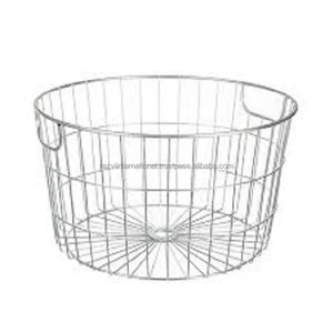 Stainless Steel Round Shape Steel Wire Storage Basket