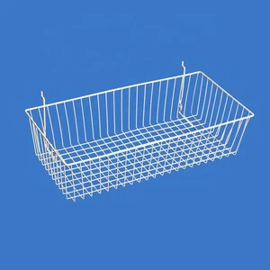 Different Sizes Stacking Steel Wire Slatwall Accessory Basket for Shop Storage