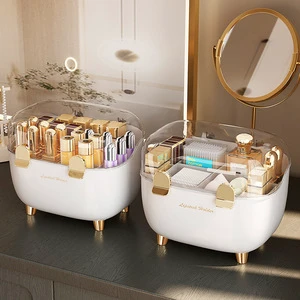 Transparent Makeup Storage Box Minimalist Edition Cosmetic Storage Box Multi Compartment Customized Color Lipstick Storage Box