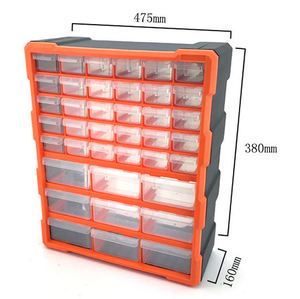 Durable Plastic Rolling Cover Hardware Storage Cabinet Waterproof 13+ Drawers Multi-Grid Tool Organizer High Quality Factory