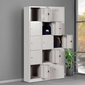 Factory Wholesale High Quality 15 Door Steel Locker Custom Metal Locker with Lock