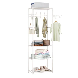 Floor Corner Coat Rack Wholesale Creative Storage Home Folding Hanger Room Coat Rack Storage Shelf