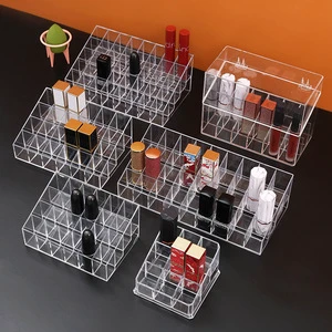 Lipstick Vanity Organizer Case for Cosmetics Perfume Storage Acrylic Makeup Transparent Makeup Organizer Cosmetics Holder Box